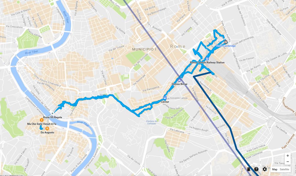 Rome route map